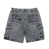 Heavy Duty Patchwork Denim Shorts For Men